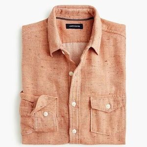 I Crew Slim Japanese Slub Herringbone Shirt large